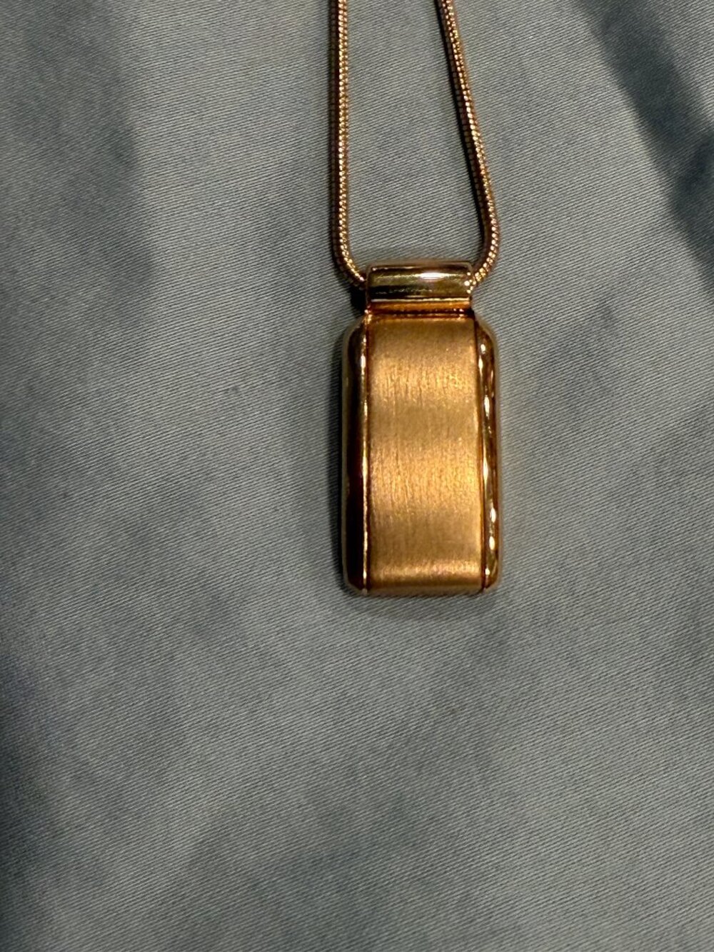 Vintage Monet Gold Tone Pendant Necklace & Earrings Set 18" Signed